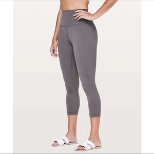 Lululemon Align high rise crop capri leggings in Moonphase (purple/gray)